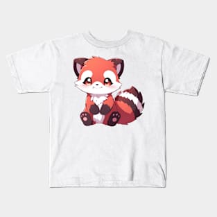 Simple drawn cute red panda Kids T-Shirt